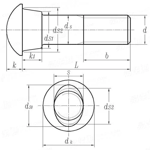 Galvanized Elliptic Neck Track Bolts Hot Forging Bolt Carbon Steel Railway Rail Fish Plate Bolt/ Oval Neck Track Bolts