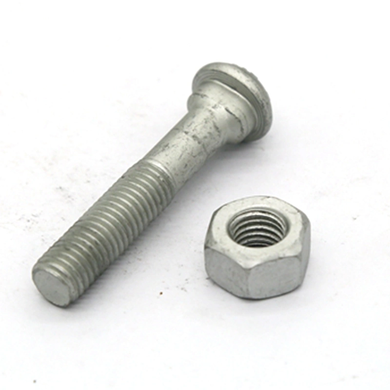 Grade 10.9 Galvanized Fish Bolts with Round Head Oval Neck