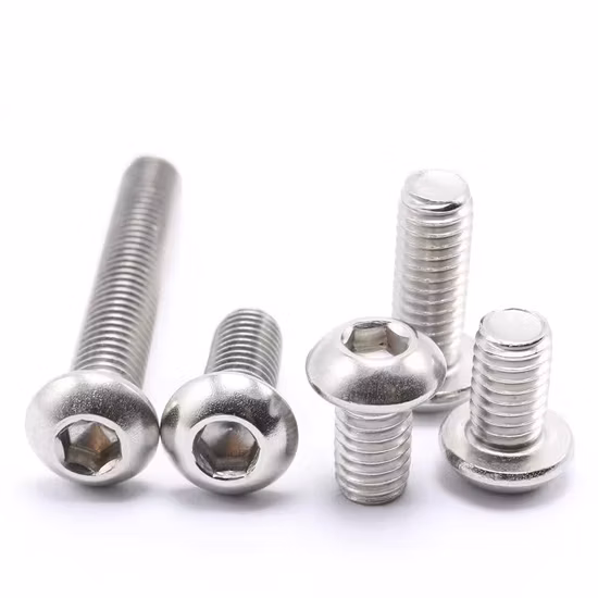 ISO7380 DIN7985 DIN7981 DIN7982 DIN912 A2 A4 SS304 SS316 ステンレス鋼プラス丸頭六角穴小ねじ